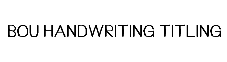 Bou Handwriting Titling Font