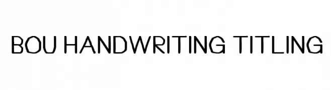Bou Handwriting Titling  Free Fonts Download