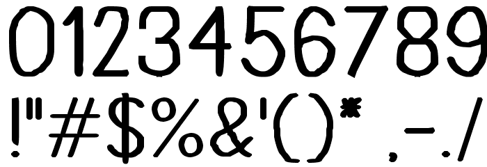 Bou Handwriting Titling Font OTHER CHARS