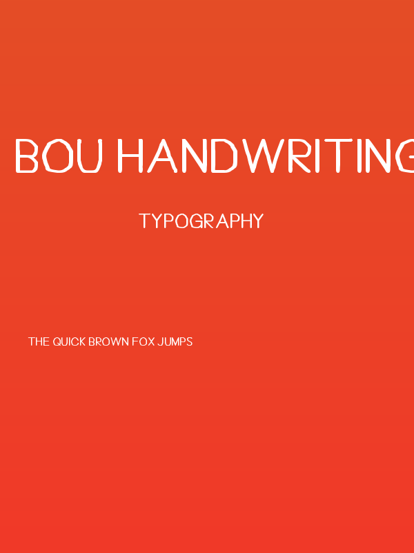 Bou Handwriting Titling Poster