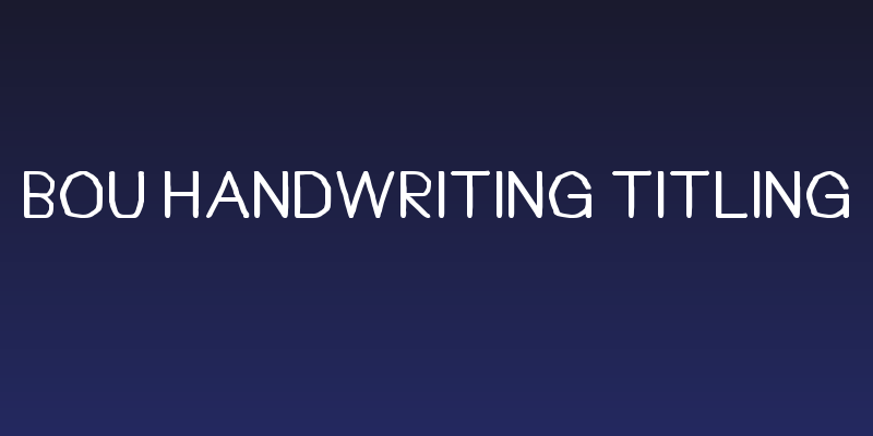 Bou Handwriting Titling Social Header