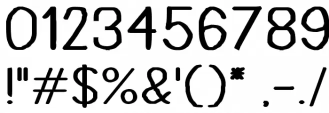 Bou Handwriting Font OTHER CHARS