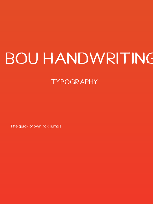 Bou Handwriting Poster