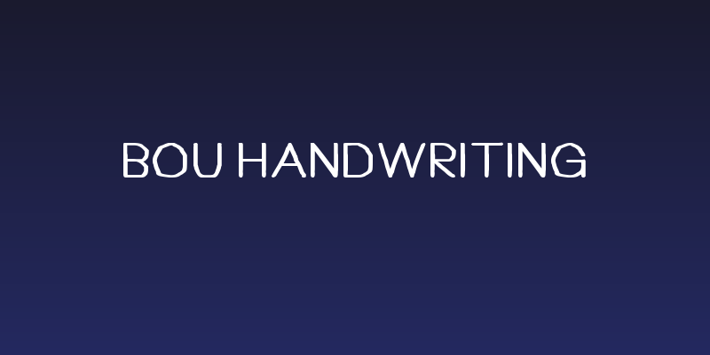 Bou Handwriting Social Header