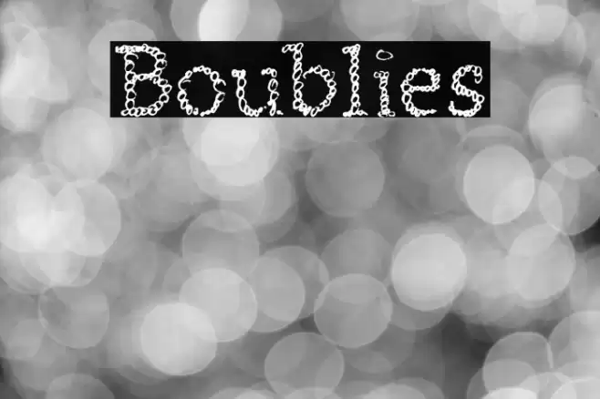 Boublies Font examples