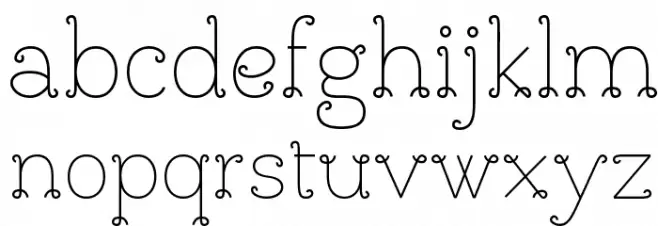 BouclettesDemo Medium 字体 小写