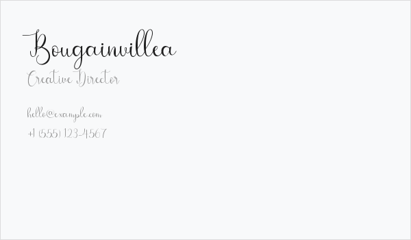 Bougainvillea Business Card