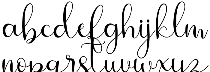 Bougainvillea Font LOWERCASE