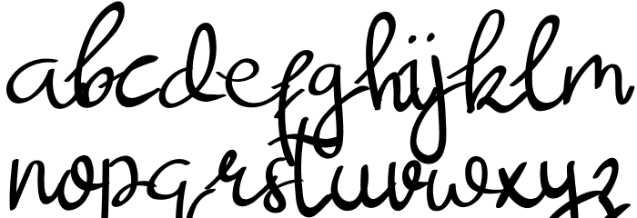 Bougenville Font LOWERCASE