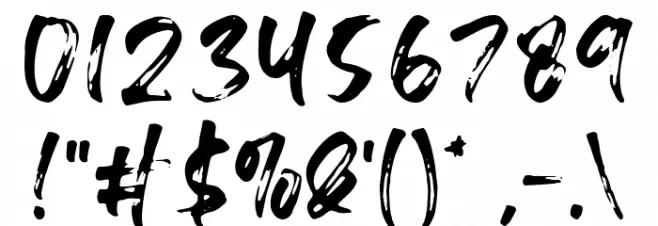 Bougher Regular Font OTHER CHARS