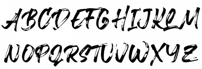 Bougher-Regular Schriftart Groß