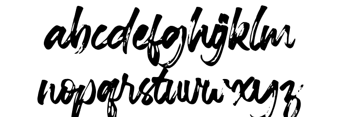 Bougher-Regular Font LOWERCASE