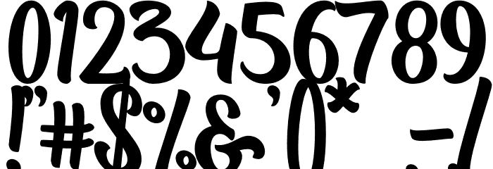 Boughies Demo Font OTHER CHARS