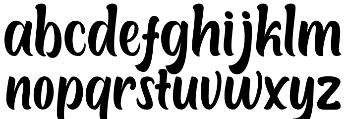Boughies Demo Font LOWERCASE