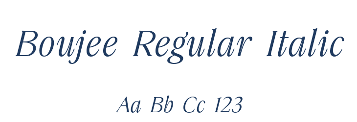 Boujee Regular Italic Font Preview