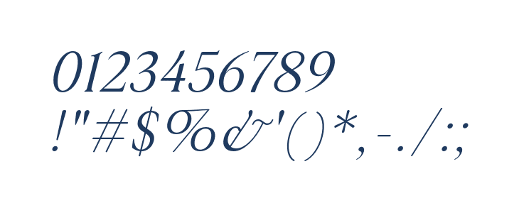 Boujee Regular Italic Other Characters