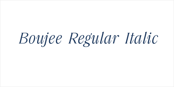 Boujee Regular Italic Logo