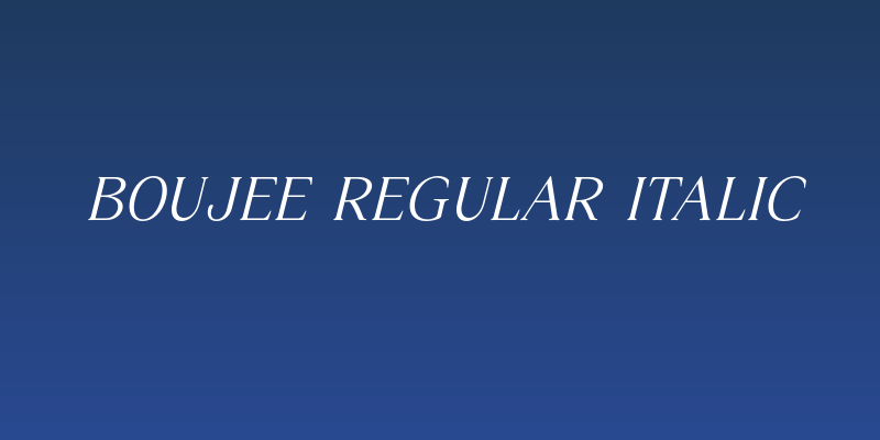 Boujee Regular Italic Social Header