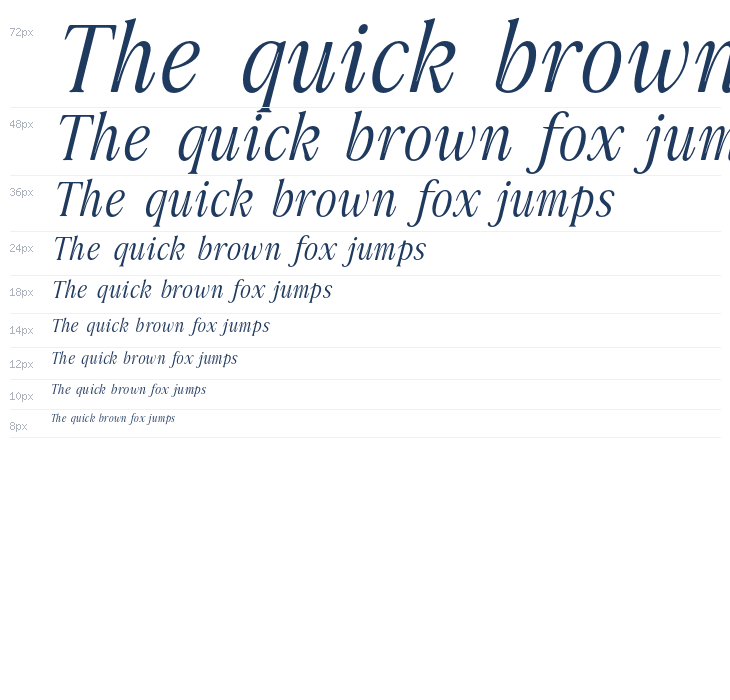 Boujee Regular Italic Waterfall