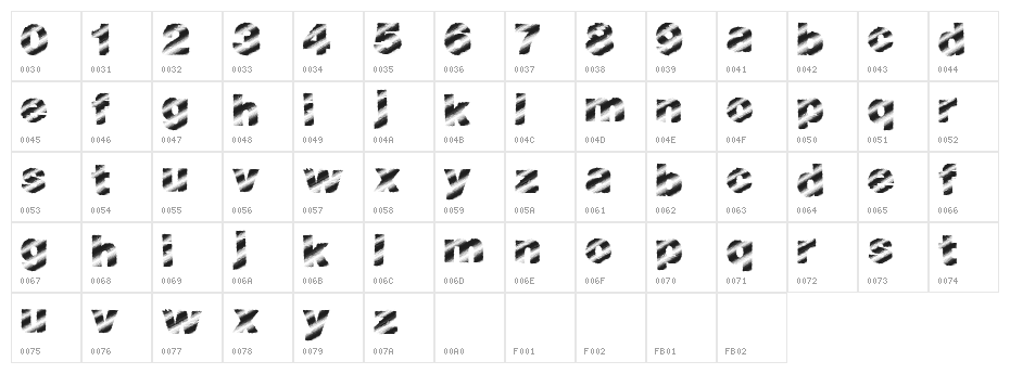 BouldLight Character Map