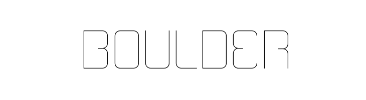 Boulder Font