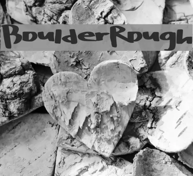 BoulderRough Font examples