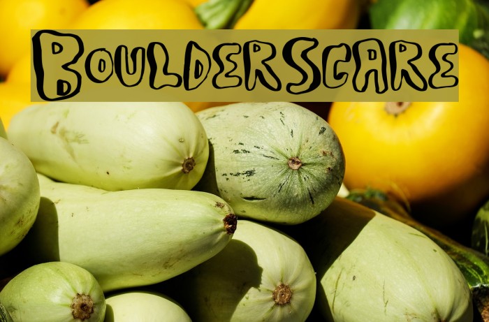 BoulderScare Font examples