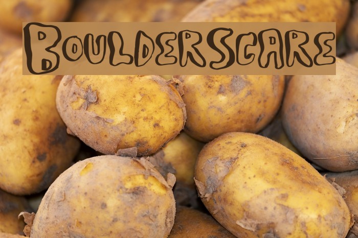 BoulderScare Font examples
