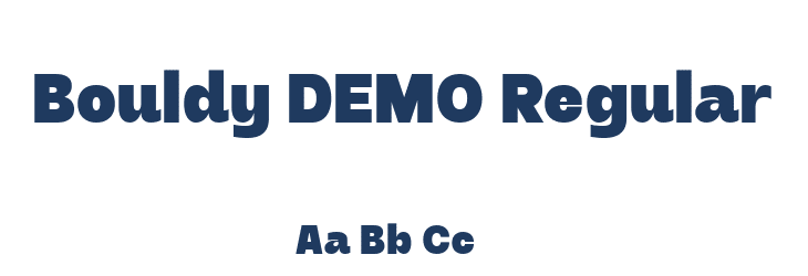 Bouldy DEMO Regular Font Preview