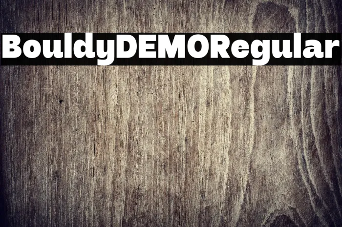 Bouldy DEMO Regular Example 1