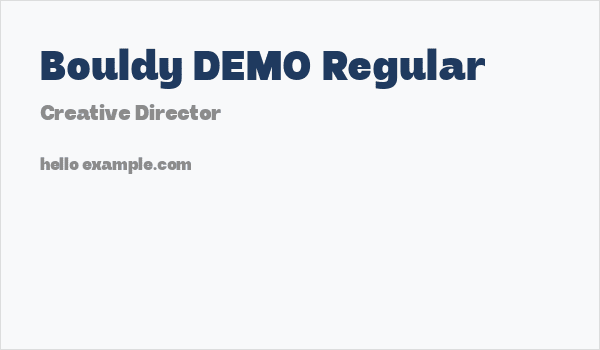 Bouldy DEMO Regular Business Card