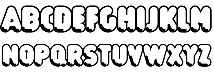 Boule Reduced Contour Font LOWERCASE