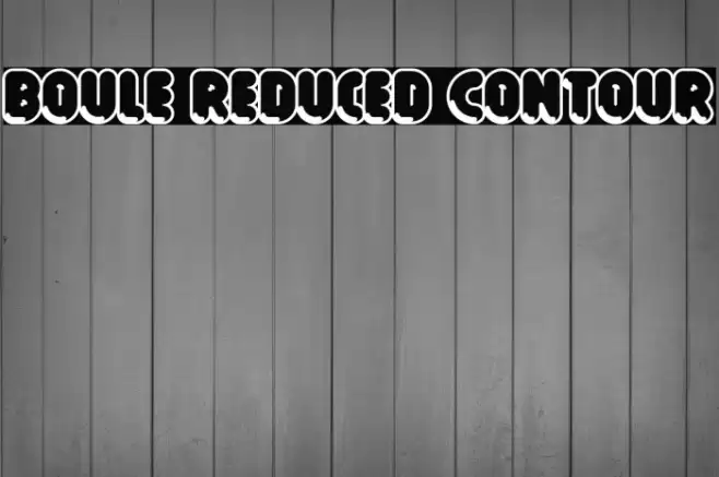 Boule Reduced Contour Font examples