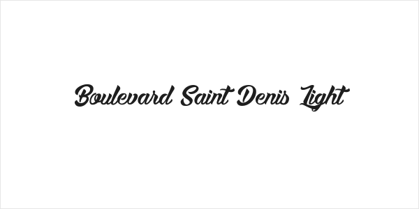 Boulevard Saint Denis Light Logo