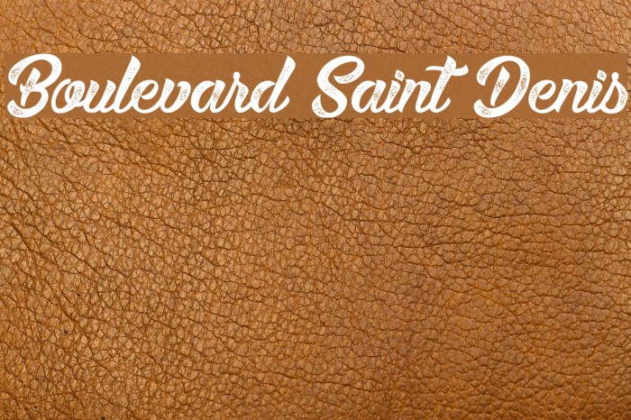 Boulevard Saint Denis Font examples