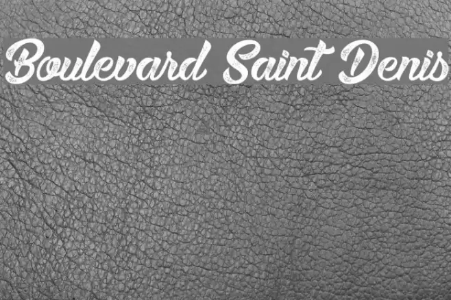 Boulevard Saint Denis Font examples