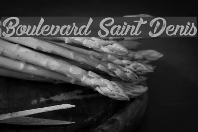 Boulevard Saint Denis Font examples