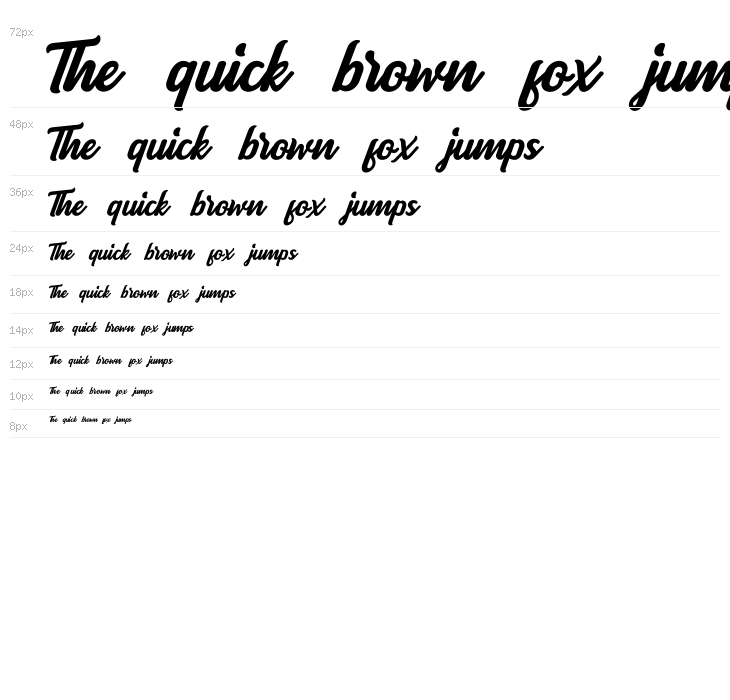 Boulevard Script Waterfall