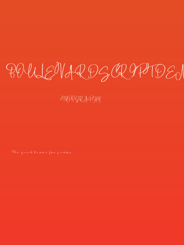 BoulevardScriptDEMO-Regular Poster