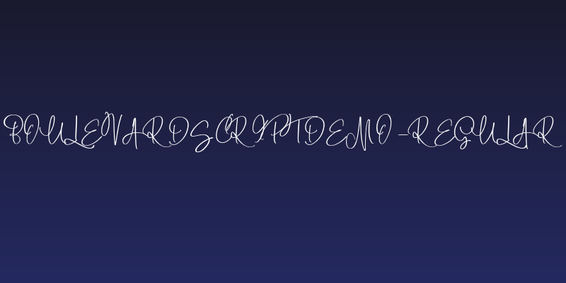 BoulevardScriptDEMO-Regular Social Header