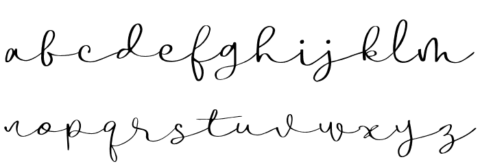 BoulevardScriptDEMO-Regular Font LOWERCASE