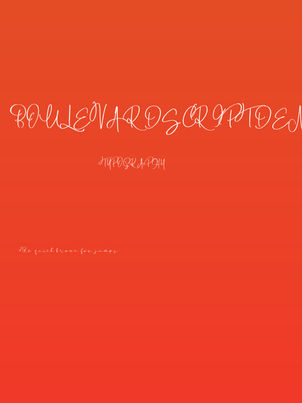 BoulevardScriptDEMO-Regular Poster