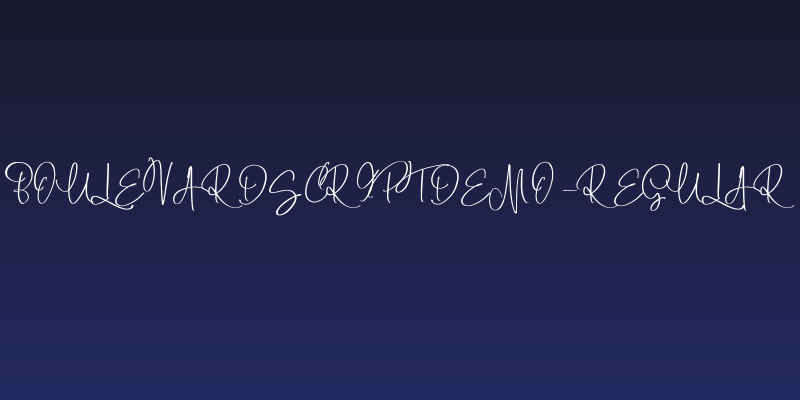 BoulevardScriptDEMO-Regular Social Header