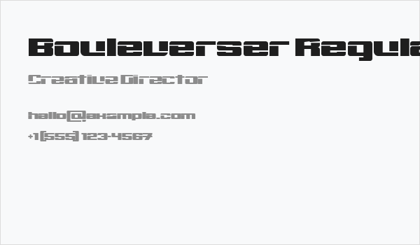 Bouleverser Regular Business Card