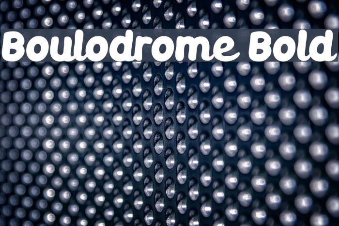 Boulodrome Bold Font examples