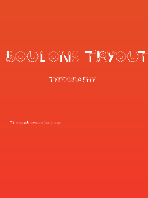 Boulons Tryout Poster
