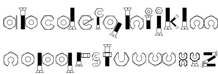 Boulons Tryout Font LOWERCASE