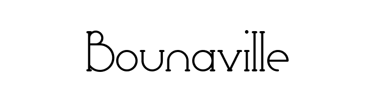 Bounaville  Frei Schriftart Herunterladen