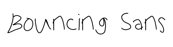 Bouncing Sans  フリーフォントのダウンロード