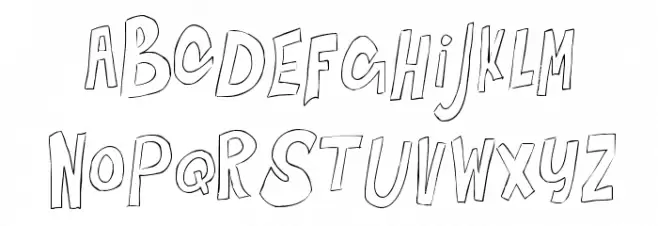 BouncingontheWalls-Regular Schriftart Groß